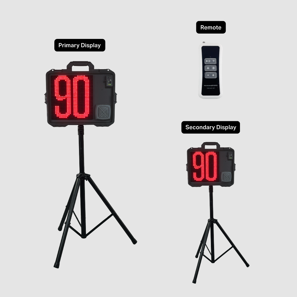 12-Inch Wireless Lacrosse Shot Clock System, 2 Displays